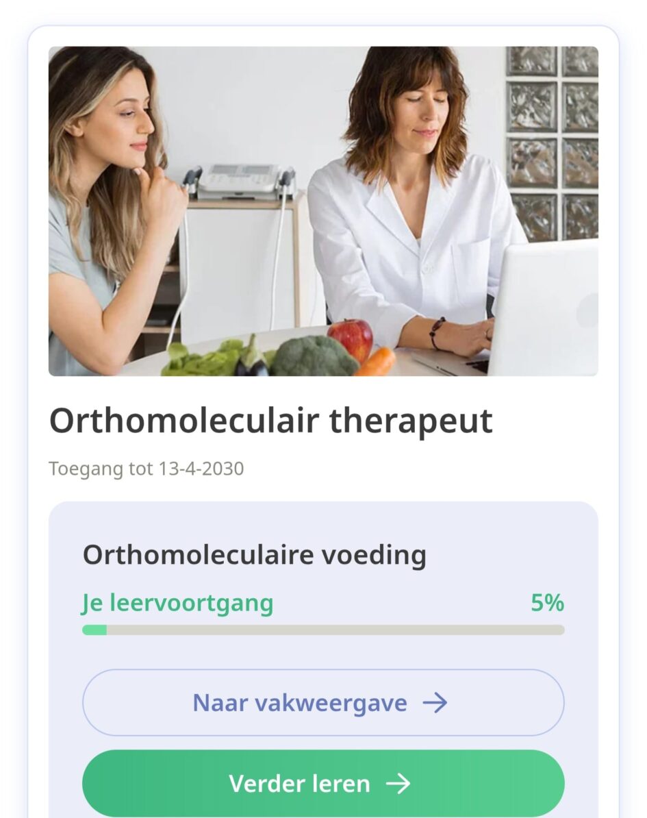 Orthomoleculaire Therapeut opleiding